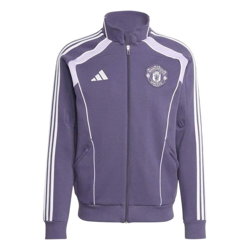Adidas Mens UBP Manchester United FC Tracksuit Top / Purple